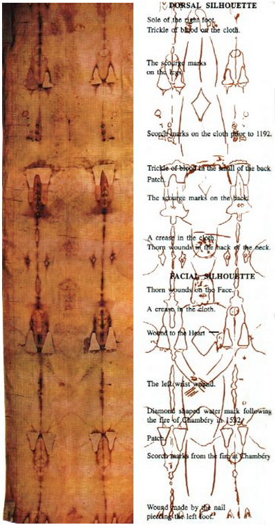 Positive photograph of the Holy Shroud Positive photograph of the Holy Shroud