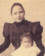 Giovanni Battista Montini y su madre