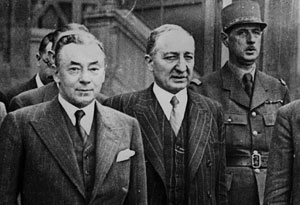 Paul Reynaud (à gauche) et le général de Gaulle