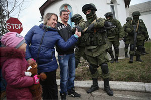 Soldats russes en Crimée