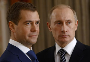 Dmitri Medvedev et Vladimir Poutine