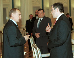Vladmir Poutine avec Mikhaïl Khodorkovsky
