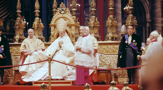 Paul VI pendant le Concile Vatican II.
