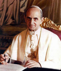 Paul VI à son bureau de travail.