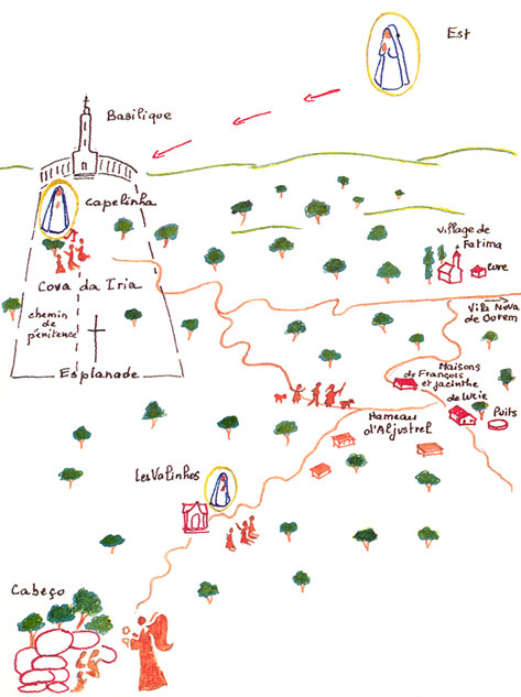 Croquis panoramique des apparitions