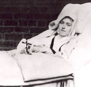 Sainte Thérèse sur son lit de malade Sainte Thérèse sur son lit de malade