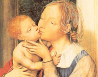 Baiser de la Vierge à l'Enfant Jésus