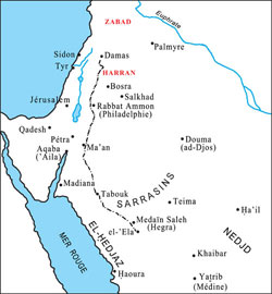 Carte de l'Arabie