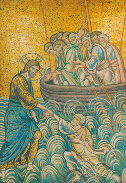 Jésus marche sur les eaux