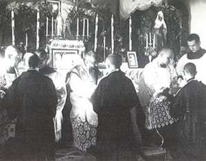 Cérémonie de profession religieuse.