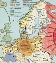 Carte de la Seconde guerre mondiale