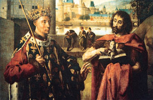 Charles VII en habit de sacre, et saint Jean-Baptiste montrant l'Agneau de Dieu Charles VII en habit de sacre, et saint Jean-Baptiste montrant l'Agneau de Dieu