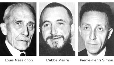 Louis Massignon, l'abbé Pierre, Pierre-Henri Simon