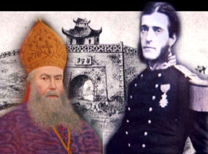 Mgr Puginier et Francis Garnier