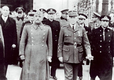 Franco et le Maréchal Pétain à Montpellier Franco et le Maréchal Pétain à Montpellier