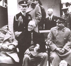 Churchill, Roosevelt et Staline à Yalta