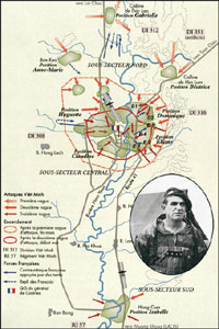 Carte des combats de Dien Bien Phu Carte des combats de Dien Bien Phu