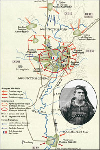 Carte des combats de Dien Bien Phu