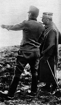 Le prince Alexandre avec le général Franchet Le prince Alexandre avec le général Franchet