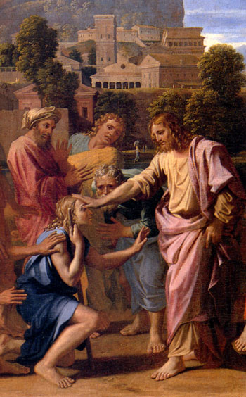 Guérison de l’aveugle par Poussin Guérison de l’aveugle par Poussin