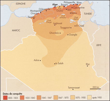 Dates de conquête de l'Algérie française Dates de conquête de l'Algérie française