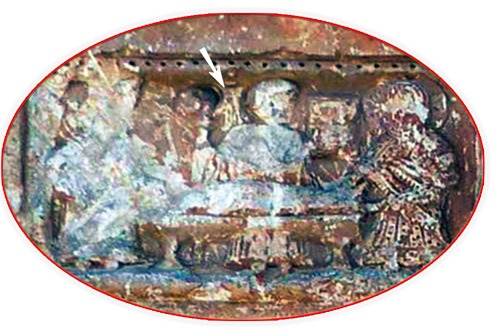 « Bas-relief incrusté dans le portail latéral de la basilique Sainte-Marthe de Tarascon. « Bas-relief incrusté dans le portail latéral de la basilique Sainte-Marthe de Tarascon.