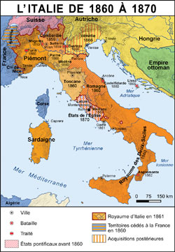 L’Italie de 1860 à 1870