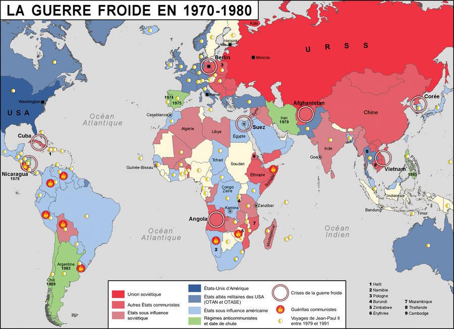 La guerre froide en 1970-1980.