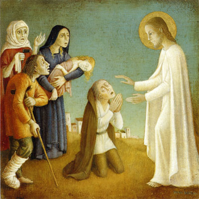 Jésus guérissant des malades
