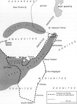 Carte de l’itinéraire reconstitué par Anati. Carte de l’itinéraire reconstitué par Anati.