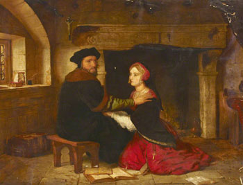 Thomas More en prison, visité par sa fille Margaret Thomas More en prison, visité par sa fille Margaret