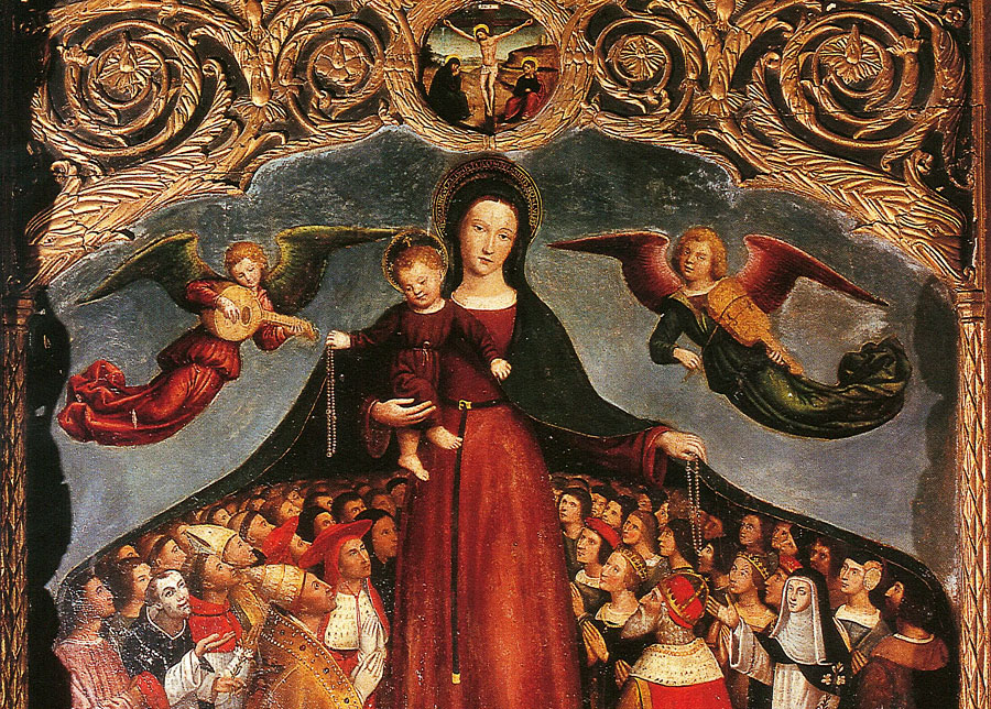Vierge au mateau de Brea. Vierge au mateau de Brea.