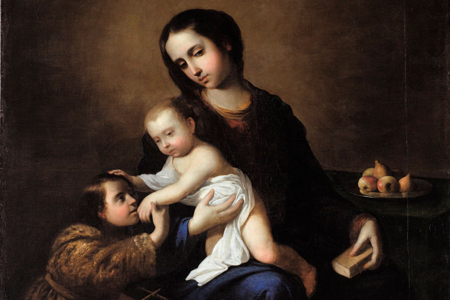 Vierge à l'enfant avec saint Jean-Baptiste par Zurbaran Vierge à l'enfant avec saint Jean-Baptiste par Zurbaran